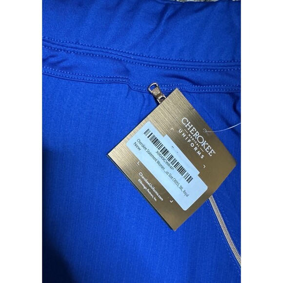 Cherokee Blue Scrubs Statement Mid Rise Tapered Leg Pull On Pant CK055 3XL New - Picture 7 of 9